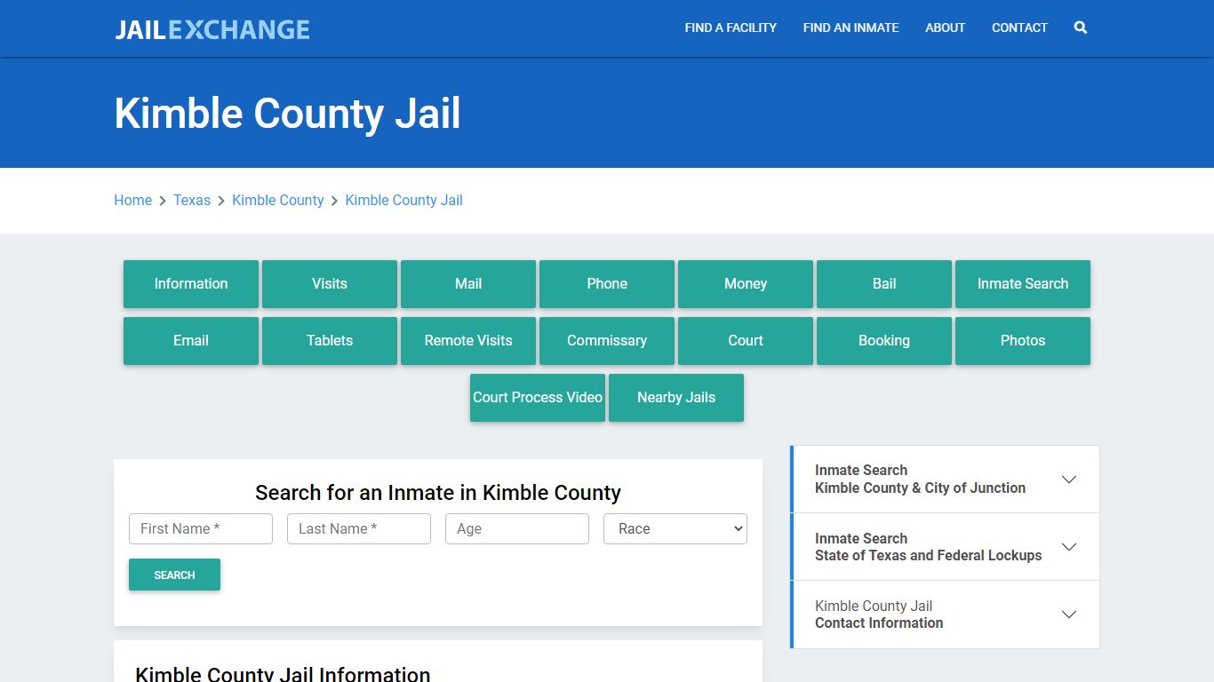 Kimble County Jail Roster Lookup, TX, Inmate Search